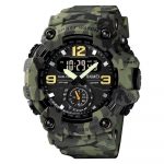 Skmei 1637 Digital Dual Movement 3 Time Sport Waterproof Wristwatch