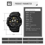 Skmei 1637 Digital Dual Movement 3 Time Sport Waterproof Wristwatch - Image 7