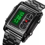 SKMEI 1868 Fashion Design Luxury  Stainless Analog Digital Wrist Watch