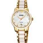 SKMEI 2175  WOMEN CERAMIC ALLOY LUXURY FASHION WATERPROOF WATCH