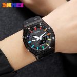 SKMEI 2100 Waterproof Countdown Stopwatch Led Light Electronic Movement Wristwatch