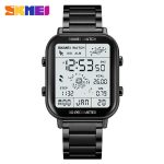 SKMEI 1888 Calorie Mileage Stainless Steel 50 Meters Waterproof Men Digital Sport Watch - Image 2