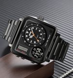 SKMEI 2025 high quality men multifunctional analog digital stainless steel watch - Image 6