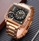 SKMEI 2025 high quality men multifunctional analog digital stainless steel watch - Image 8