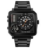 SKMEI 2025 high quality men multifunctional analog digital stainless steel watch