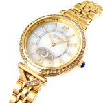 SKMEI 1658 Luxury Inlaid Rhinestone Moon dial lady quartz watch