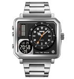 SKMEI 2025 high quality men multifunctional analog digital stainless steel watch - Image 5