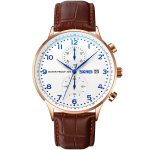 Skmei 9301 leather men quartz  stainless steel back watch