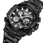 SKMEI 2210 Men Dual Time Watch New Arrival Stainless Steel Strap Luxury Waterproof  Watch