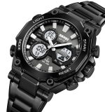 SKMEI 2210 Men Dual Time Watch New Arrival Stainless Steel Strap Luxury Waterproof  Watch