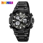 SKMEI 2210 Men Dual Time Watch New Arrival Stainless Steel Strap Luxury Waterproof  Watch - Image 2