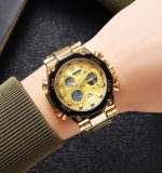 SKMEI 2210 Men Dual Time Watch New Arrival Stainless Steel Strap Luxury Waterproof  Watch - Image 6