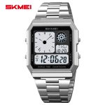 SKMEI 2353 Stainless Steel Back Water Resistant Watch 5 Alarm Luminous Wristwatch - Image 3