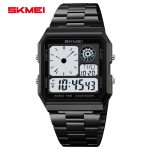 SKMEI 2353 Stainless Steel Back Water Resistant Watch 5 Alarm Luminous Wristwatch