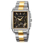 Man Business Commute SKMEI 2339 Stopwatch Function Quartz Leather & Stainless Steel Watch