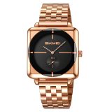 SKMEI 2413 Waterproof  Square Case Stainless Steel Strap Pointer Watch - Image 2