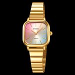 SKMEI 2190 Small Square Alloy Case Quartz Waterproof Colorful Dial Watch for Girls Fashion Style - Image 3