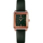 Elegant Skmei 1702 Small Square Dial Design Zinc Alloy Case Leather Women Lady Quartz Watch