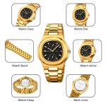 SKMEI 2423 Men's Stainless Steel Wrist Watch 3ATM Waterproof Quartz Fashion Business Style - Image 6