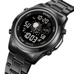 SKMEI 2019 Steel case Alloy Strap Multi-color Fashion Digital Watch Waterproof 3atm Watch