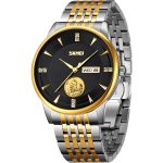 SKMEI 9309 Relojes Hombre Mens Watches Luxury Auto Date Stainless Steel Strap 3 ATM
