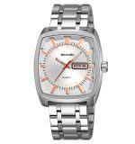 SKMEI 9354 Square Dial Business Analog Quartz  Stainless Steel Waterproof Luminous Wrist Watch