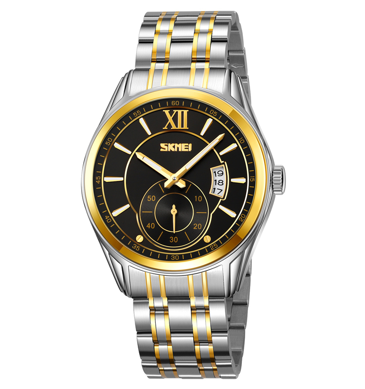9319tgdbk Skmei 9319 Professional Sport & Business Waterproof Stainless Steel Watch - Image 1