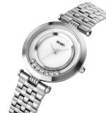 SKMEI 1784 Ladies Quartz Watch Japan Movt Diamond Stainless Steel Jewelry Watch - Image 3