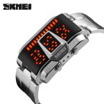SKMEI 1179 Rectangle Shape Cool Men Digital Color Change Led Watch Sport Waterproof - Image 3