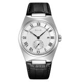 SKMEI 9390 Fashion Business Glass Waterproof Leather Band Zinc Alloy Case Men's Quartz Watch - Image 4