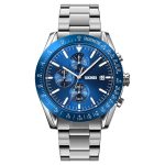 SKMEI 9253 Fashion Business Stainless Steel Waterproof Chronograph Quartz Watch for Men - Image 2