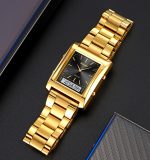 SKMEI 2571 Dual Time Mode Digital Analog Metal 3Bar Stainless Steel Back Case Watch - Image 6