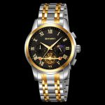 SKMEI 9394 Business Analog Quartz Luminous Moon Phane Luxury Chronograph Wristwatch - Image 2