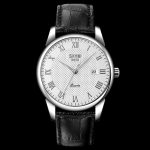 SKMEI 9058 Business Quartz Men Waterproof Leather Strap Watch