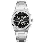 SKMEI 2624 Analog Digital Countdown Men Three Time Quartz Wristwatch 