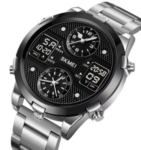SKMEI 2212 Dual Time Zone Men's Digital Sports  Led Waterproof  Wristwatch - Image 4