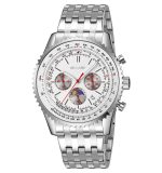 SKMEI 9348 47mm Fashion Men's Watch with Pointer Dial  Stainless Steel Quartz Watch - Image 2