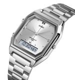 SKMEI 2258 New Version Good Quality Metal Watch Steel Band Waterproof Man LED Watch - Image 3