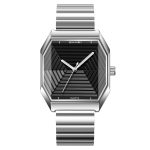 SKMEI 9393  Retro Coin Antique Square 3D Scale 36mm Stainless Steel  Quartz Watch - Image 3