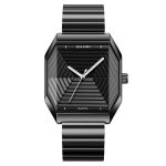 SKMEI 9393  Retro Coin Antique Square 3D Scale 36mm Stainless Steel  Quartz Watch - Image 2