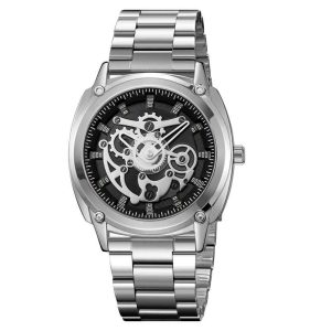 SKMEI 2293 Men's Business Cartoon Charm Waterproof Alloy Case Stainless Steel Strap Watch