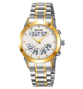 SKMEI 2445 Men's  Analog-Digital Dual Time Waterproof  Quartz Alarm Stop Watch  - Image 5