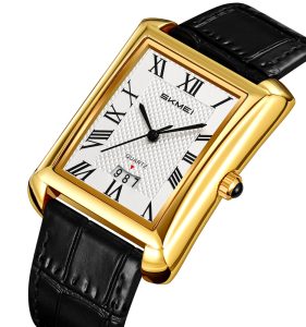 Skmei 2575 Men Quartz  Superior Genuine Leather Strap Waterproof Date Display Business Watch  - Image 4