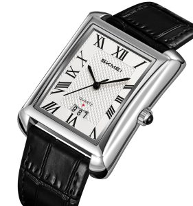 Skmei 2575 Men Quartz  Superior Genuine Leather Strap Waterproof Date Display Business Watch  - Image 2