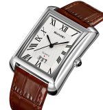 Skmei 2575 Men Quartz  Superior Genuine Leather Strap Waterproof Date Display Business Watch 