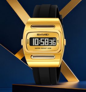 SKMEI 2563 Solar Power Electronic  Digital Sports Waterproof LED Display Men's Watch - Image 4
