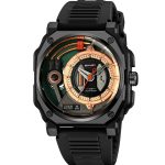 SKMEI 2533 Men's Quartz Silicone Strap Stylish and Unique Square Design Watch