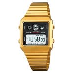 SKMEI 2450 Metal Digital For Men Sports 5Bar Waterproof Countdown Stopwatch Wristwatch - Image 3