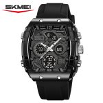 SKMEI 2603 Sports 50M Waterproof Silicone Strap LED Light Outdoor Wristwatch