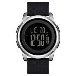 SKMEI 1502 Men Sports Digital  Ultra Thin Soft PU Strap 5 ATM Waterproof Alarm Chronograph Watch - Image 3